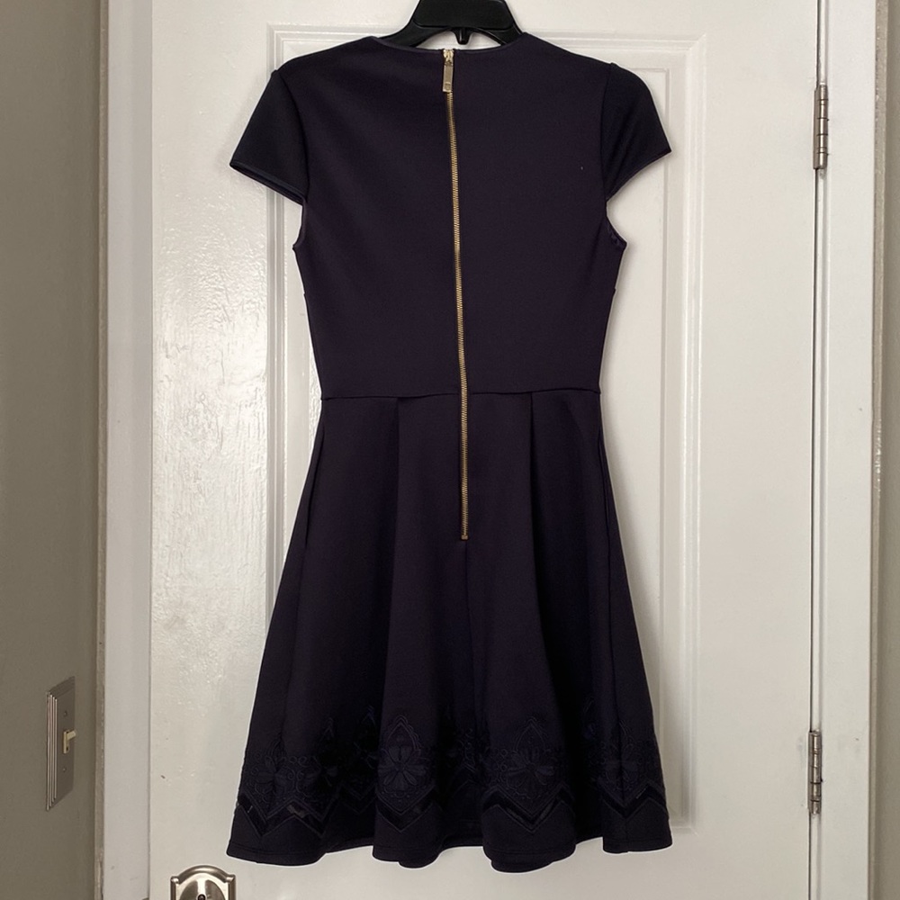 Dark Blue Ted Baker Chesska Dress Ted Baker Size 1 (4) NWT - Picture 5 of 10